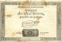France 10 Livres Error note watermark Fleur de Lis inversed