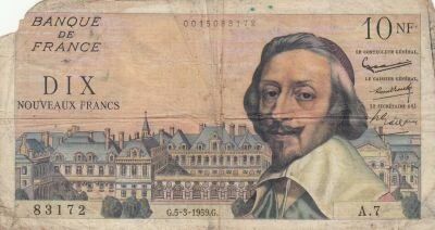 France 10 New Richelieu Francs - 05-03-1959 - Series A.7