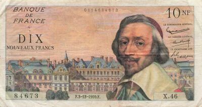 France 10 NF - Richelieu - 03-12-1959 - S�rie X.46