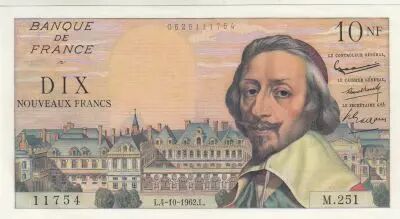 France 10 NF - Richelieu - 04-10-1962 - Serial M.251