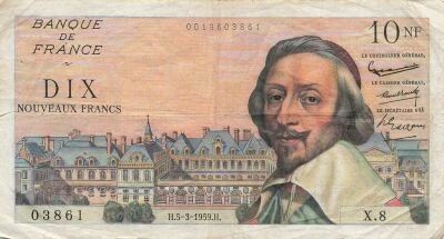 France 10 NF - Richelieu - 05-03-1959 - Serial X.8