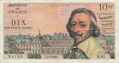 France 10 NF - Richelieu - 05-05-1960 - Serial N.81