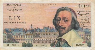France 10 NF Richelieu - 01-02-1962 - Serial U.204