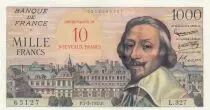 France 10 NF sur 1000 Francs - Richelieu - 07-03-1957 - S&eacute;rie L.327