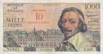France 10 NF sur 1000 Francs, Richelieu - 07-03-1957 S&eacute;rie S.330