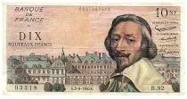 France 10 Nouveaux Francs Richelieu - 02-06-1960 - Serial B.92 - Fay.57.08