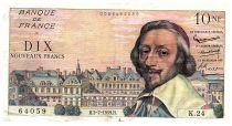 France 10 Nouveaux Francs Richelieu - 02-07-1959 - Série K.24 - Fay.57.02