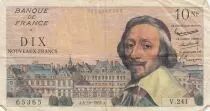 France 10 Nouveaux Francs Richelieu - 04-10-1962 - S&eacute;rie V.241