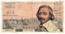 France 10 Nouveaux Francs Richelieu - 15-10-1959 - S&eacute;rie J.37- Fay.57.03