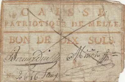 France 10 sols - Deux-S�vres - Patriotic fund of Melle - 1792