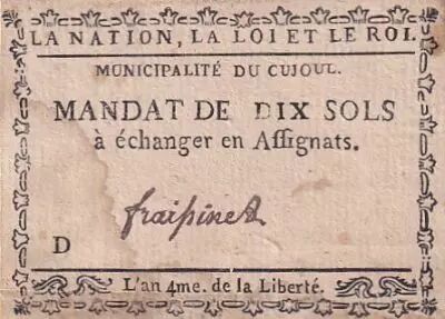 France 10 Sous - Aveyron - Cujoul - 1792 - S�rie D