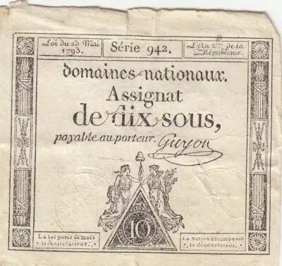 France 10 Sous - Femmes - bonnet frigien - 23-05-1793 - Sign. Guyon - S�rie 942