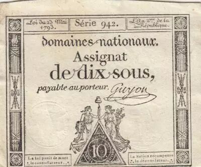 France 10 Sous - Femmes - bonnet frigien - 23-05-1793 - Sign. Guyon - S�rie 942