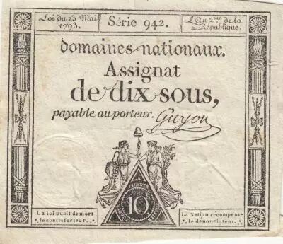 France 10 Sous - Femmes - bonnet frigien - 23-05-1793 - Sign. Guyon - S�rie 942