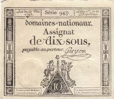 France 10 Sous - Femmes - bonnet frigien - 23-05-1793 - Sign. Guyon - S�rie 943