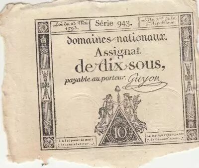 France 10 Sous - Femmes - bonnet frigien - 23-05-1793 - Sign. Guyon - S�rie 943