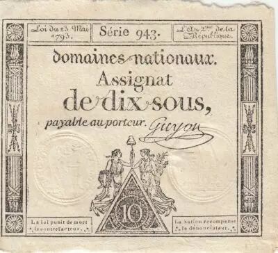 France 10 Sous - Femmes - bonnet frigien - 23-05-1793 - Sign. Guyon - S�rie 943