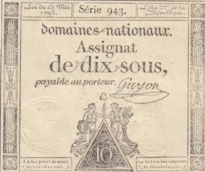 France 10 Sous - Femmes - bonnet frigien - 23-05-1793 - Sign. Guyon - S�rie 943