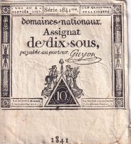 France 10 Sous - Femmes, bonnet frigien (04-01-1792)  - Sign. Guyon - Série 1841 - L.148