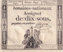 France 10 Sous - Femmes, bonnet frigien (23-05-1793)  - Sign. Guyon - Série 890 - L.165