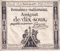 France 10 Sous - Femmes, bonnet frigien (24-10-1792) - TTB -  Sign. Guyon