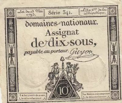 France 10 Sous - Women - phygian cap - 23-05-1793 - Sign. Guyon - S�rie 341