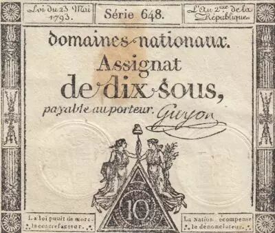 France 10 Sous - Women - phygian cap - 23-05-1793 - Sign. Guyon - S�rie 648