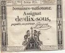 France 10 Sous - Women - phygian cap - 23-05-1793 - Sign. Guyon - S&eacute;rie 871