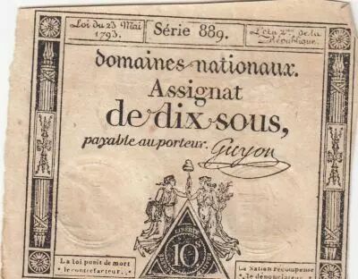 France 10 Sous - Women - phygian cap - 23-05-1793 - Sign. Guyon - S�rie 889