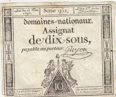 France 10 Sous - Women - phygian cap - 23-05-1793 - Sign. Guyon - S�rie 952