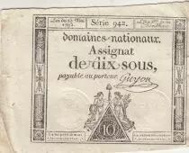 France 10 Sous - Women with Liberty cap on pole - 23-05-1793 - Sign. Guyon - Série 942
