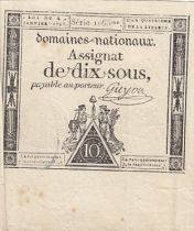 France 10 Sous Noir (04-01-1792) - Sign. Guyon - Série 1065