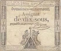 France 10 Sous Women (04-01-1792) - Sign. Guyon - Serial 142