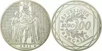 France 100 Euros Hercules - Silver - 2011