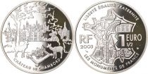 France 100 Francs  - 15 Euros - Chambord Castle - 2003 - Silver - with certificat