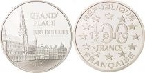 France 100 Francs  - 15 Euros - Grand Place de Bruxelles - 1996 - Silver - without certificat