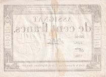 France 100 Francs - 18 Nivose An III - (07.01.1795) - Sign. Bellet - Serial 2331 - P.78
