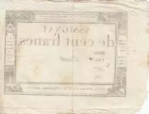 France 100 Francs - 18 Nivose An III - (07.01.1795) - Sign. Benoit - S&eacute;rie 1703