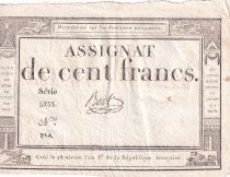 France 100 Francs - 18 Nivose An III - (07.01.1795) - Sign. Bert - P.78
