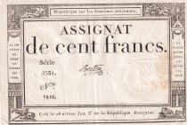 France 100 Francs - 18 Nivose An III - (07.01.1795) - Sign. Berton - P.78