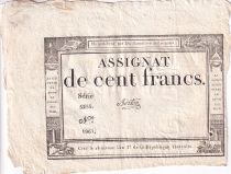 France 100 Francs - 18 Nivose An III - (07.01.1795) - Sign. Berton - Serial 5255