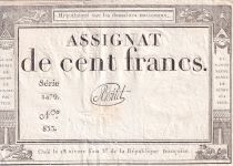 France 100 Francs - 18 Nivose An III - (07.01.1795) - Sign. Boitet - P.78