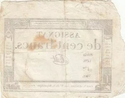 France 100 Francs - 18 Nivose An III - (07.01.1795) - Sign. Boitet - Serial 1479