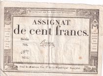 France 100 Francs - 18 Nivose An III - (07.01.1795) - Sign. Brisson - L.173