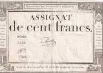 France 100 Francs - 18 Nivose An III - (07.01.1795) - Sign. Chevrot - P.78