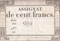 France 100 Francs - 18 Nivose An III - (07.01.1795) - Sign. Chibout - L.173