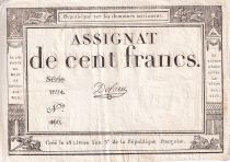 France 100 Francs - 18 Nivose An III - (07.01.1795) - Sign. De Caen - P.78