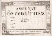 France 100 Francs - 18 Nivose An III - (07.01.1795) - Sign. De Caen - P.78