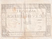 France 100 Francs - 18 Nivose An III - (07.01.1795) - Sign. De Caen - Serial 1703 - P.78