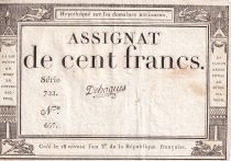 France 100 Francs - 18 Nivose An III - (07.01.1795) - Sign. De Hogues - L.173